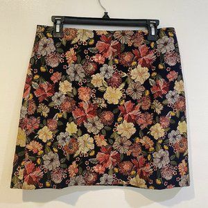 NWT Loft Floral Tapestry Mini Skirt 6